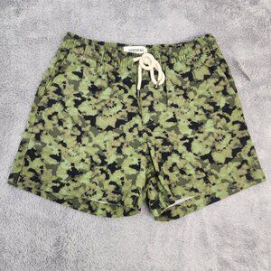 Goodthreads Mens XS Shorts Green Blurred Camo Print Drawstring Casual Loungewear